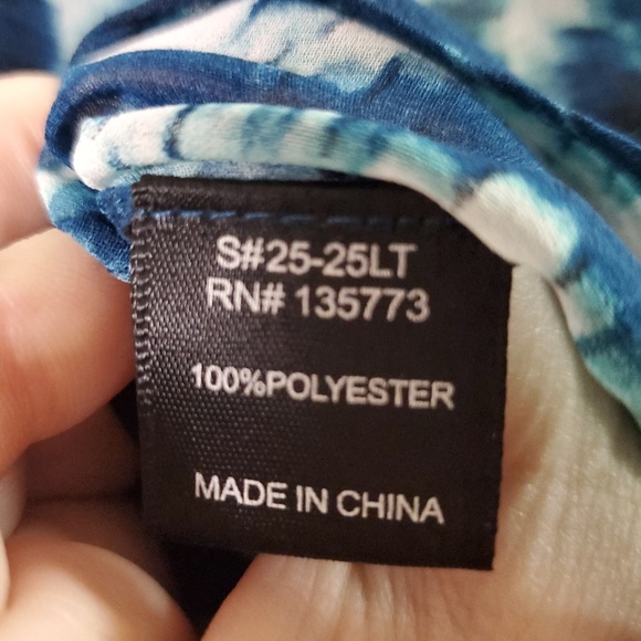 Oliviaceous Blue Tye Dye See Through Top - M - Picture 5 of 5